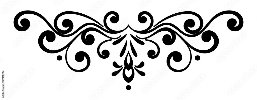 Modern black ornament design on white background. Modern black ornament design on white background.