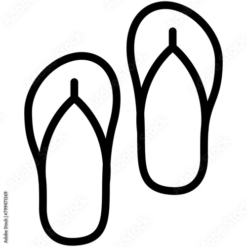 sandal line icon