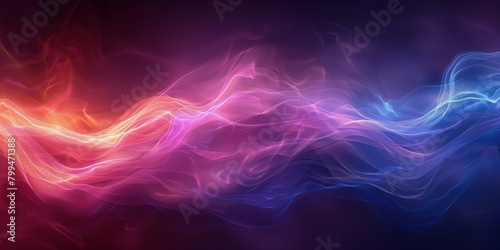 Colorful Abstract Background With Wavy Lines