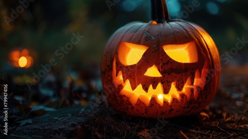 glowing halloween pumpkin © Ammar