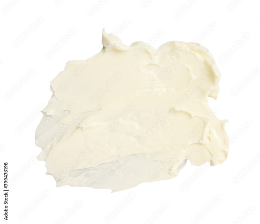 Tasty butter on white background, top view Tasty butter on white background, top view