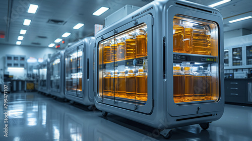 Industrial-Scale Cell Incubators Operating in a Biotech Development Lab