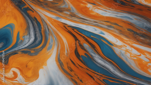An image of marble-like patterns melting under a cascade of vibrant-colored goo, blending hues of molten gold, fiery orange, and shimmering silver against a backdrop ULTRA HD 8K