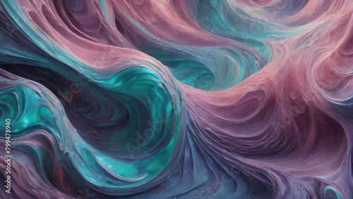 Image of ethereal-colored liquids flowing through intricate patterns on textured surfaces, with delicate hues like ethereal turquoise, celestial lavender, and ephemeral pink ULTRA HD 8K photo