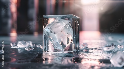 Collection of ice cubes, isolated on white background 