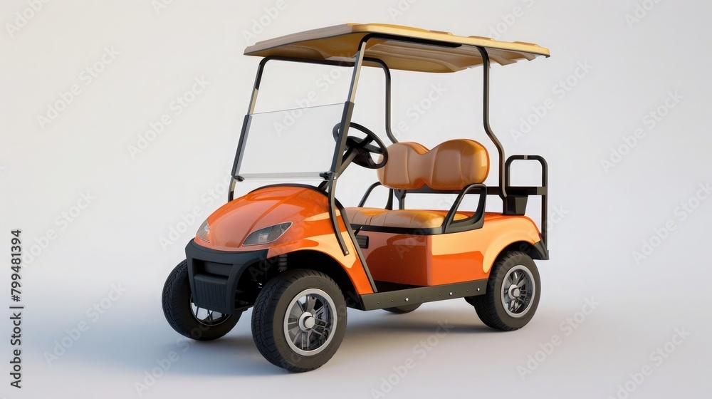Golf Cart isolated on white background.