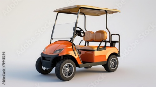 Golf Cart isolated on white background.