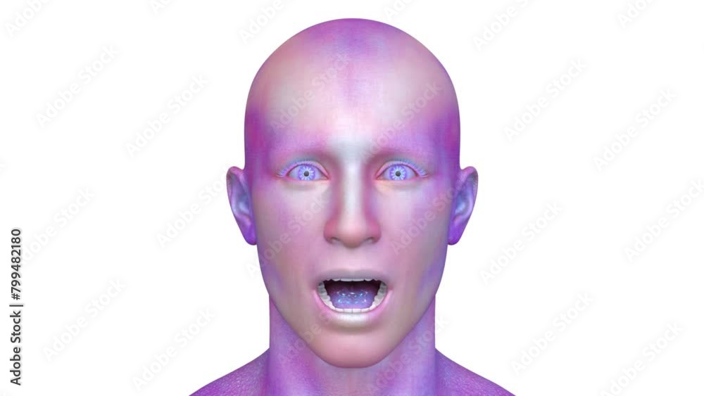 男性の顔アップ 3DCGレンダリング 男性の顔アップ 3DCGレンダリング