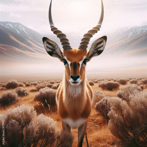 antelope in the desert photo