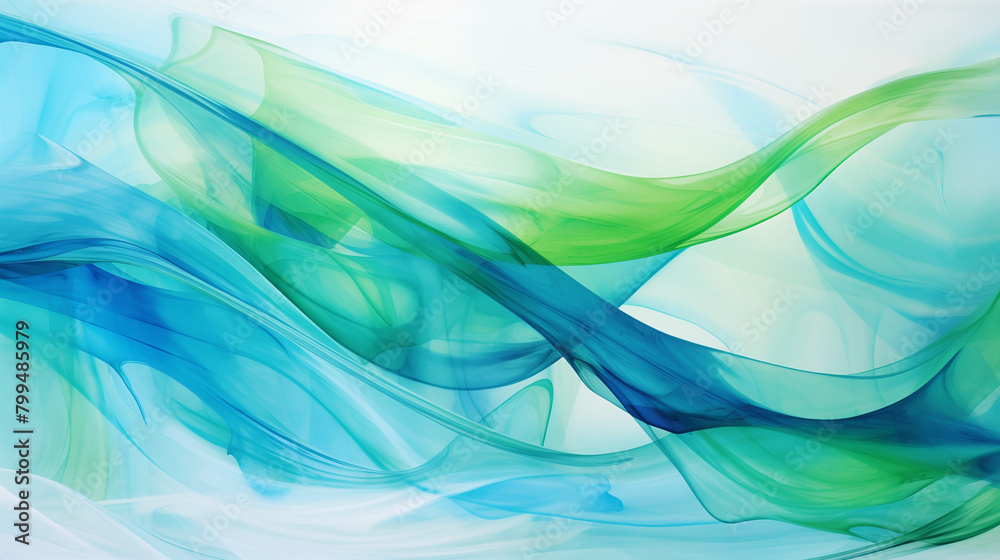 Fluid shapes, teal and green, refreshing abstract background Fluid shapes, teal and green, refreshing abstract background