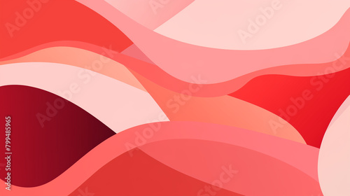 Vibrant red and pink abstract waves, flowing energy, modern dynamic background