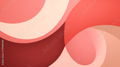 Wallpaper Mural Soft red curves, abstract organic shapes, warm romantic background with copy space Torontodigital.ca