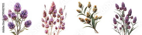 Prairie Clover Flowers  Hyperrealistic Highly Detailed Isolated On Transparent Background Png File photo