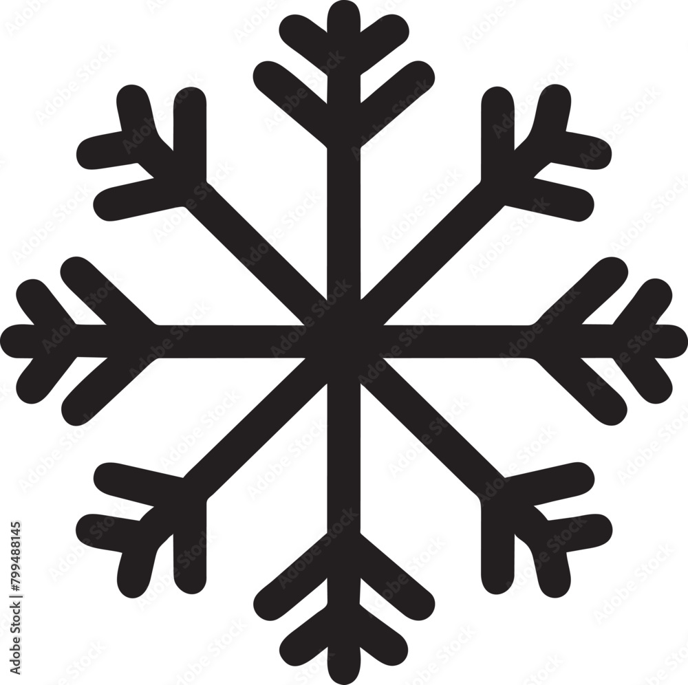 a heart-shaped snowflake, pictogram
