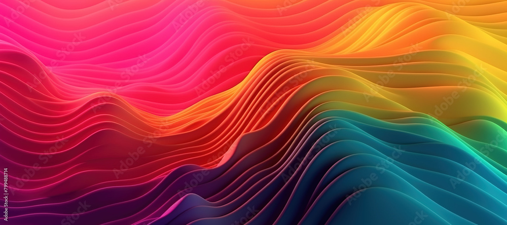 Fototapeta premium colorful wave pattern, gradation 208