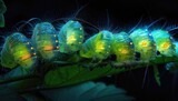 Glow caterpillars that produce fine silk in various vibrant colors.