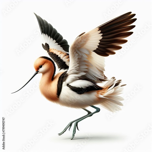 illustration of a flying stork