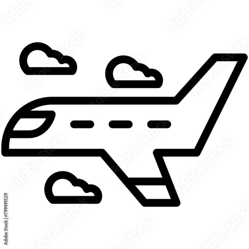 plane line icon