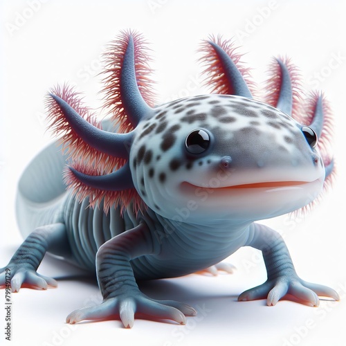 Axolotl on white © Deanmon