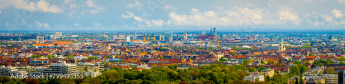 Aerial view of new build area in Munich, the capital and most populous city of Bavaria photo