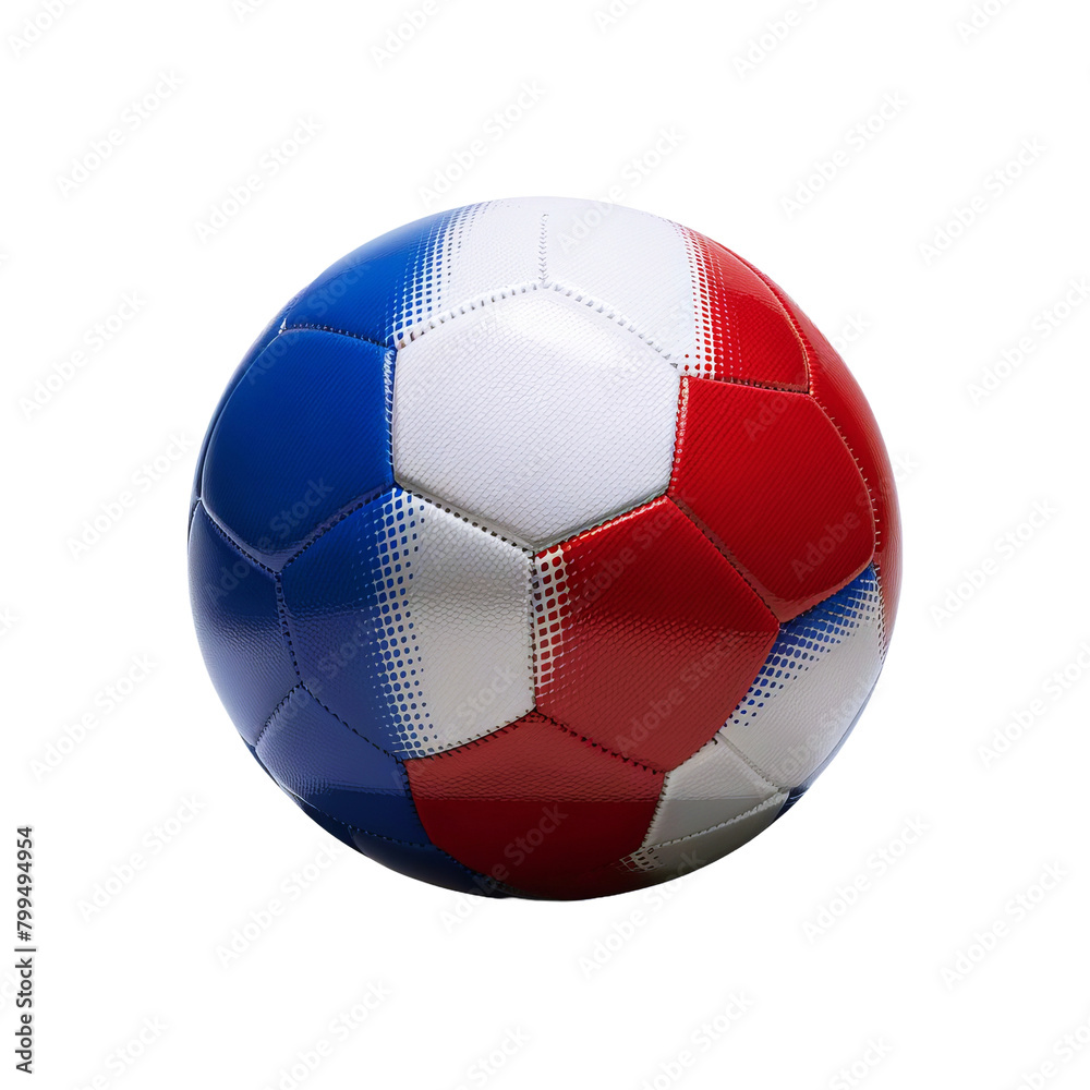 Soccer ball in the colors of the France flag. isolated on transparent background, PNG, cut out, clipart, European Championship 2024 Soccer ball in the colors of the France flag. isolated on transparent background, PNG, cut out, clipart, European Championship 2024