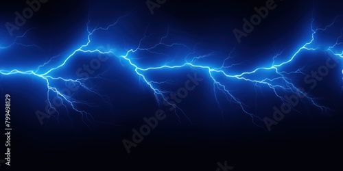 Sky blue lightning, isolated on a black background vector illustration glowing sky blue electric flash thunder lighting blank empty pattern with copy space