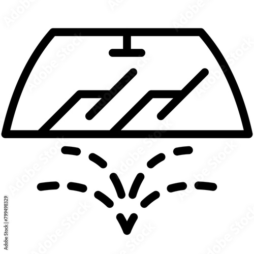 wipers line icon