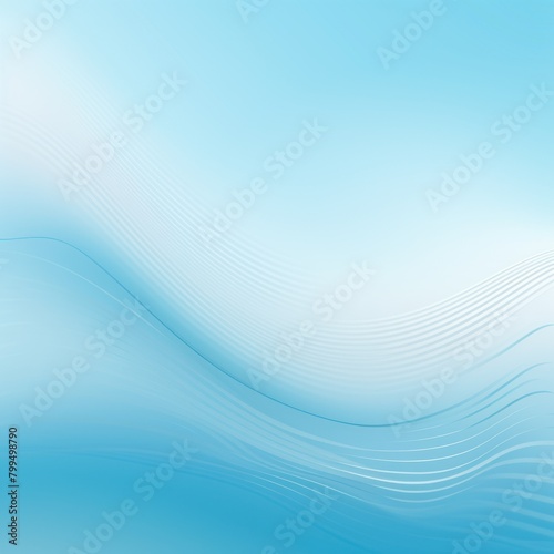 Sky blue pastel tint gradient background with wavy lines blank empty pattern with copy space for product design or text copyspace mock-up template