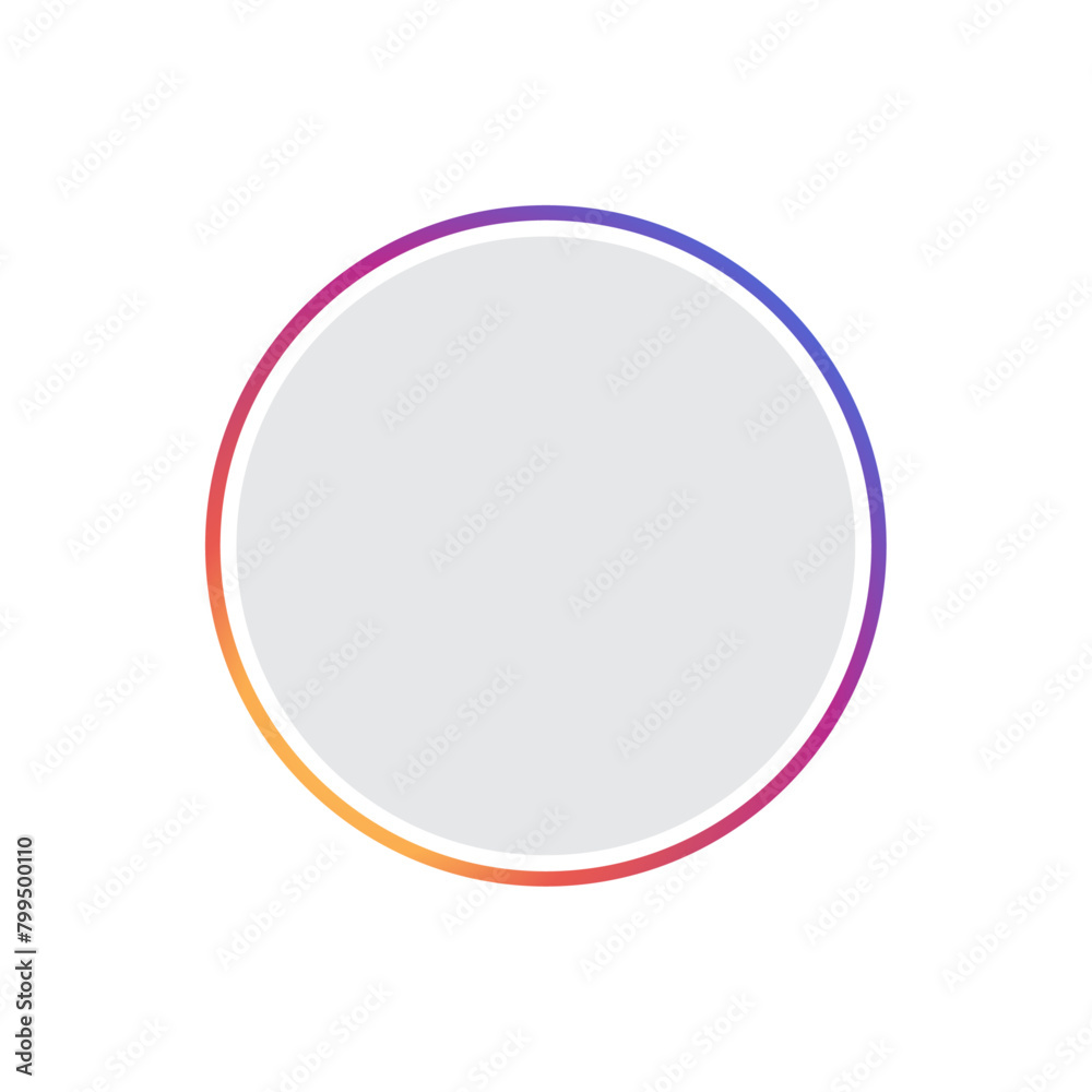 Blank Story or Reel Template With a Gradient Border in Pastel Colors. Vector Illustration. Blank Story or Reel Template With a Gradient Border in Pastel Colors. Vector Illustration.
