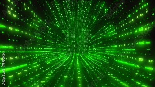 Digital binary code background, technology data binary code network with technology and connection concept.