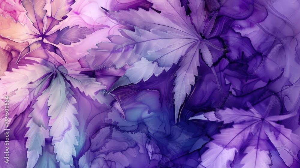 Beautiful Designer 420 Cannabis Seasonal Background with Alcohol ink painting Vibrant color Modern Wallpaper Template with Vibrant Hues for Presentation, Ad, and All Applications