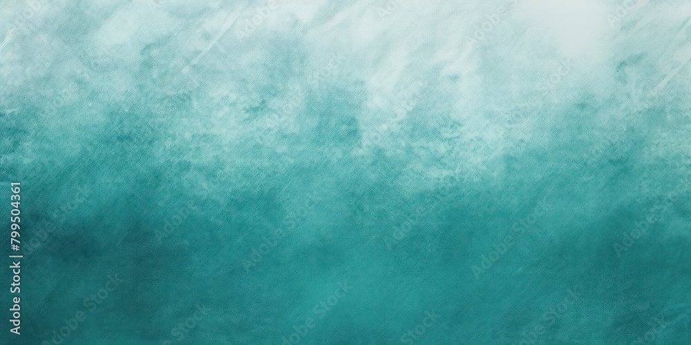 Teal and white gradient noisy grain background texture painted surface wall blank empty pattern with copy space for product design or text copyspace