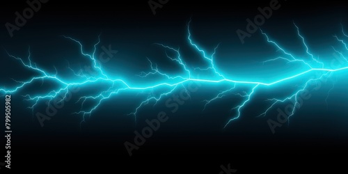 Turquoise lightning, isolated on a black background vector illustration glowing turquoise electric flash thunder lighting blank empty pattern with copy space