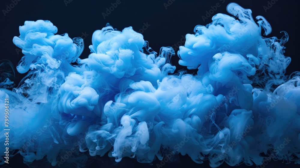 Abstract blue background with water ripples. 3d render illustration.