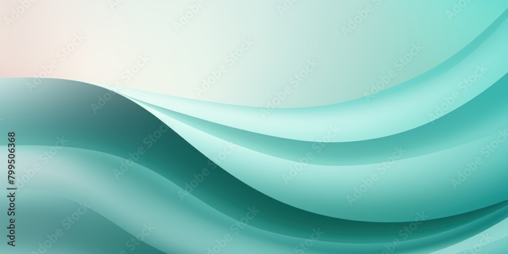 Teal pastel tint gradient background with wavy lines blank empty pattern with copy space for product design or text copyspace mock-up template for website