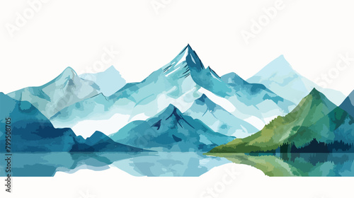 Vibrant Color of Montana Wilderness vector Art