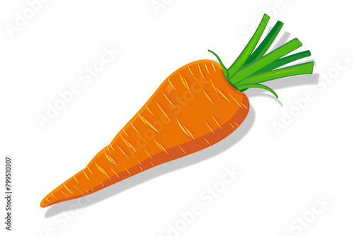 Illustration of a carrot on white background