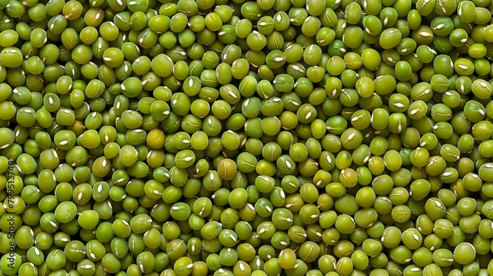 Pile of Fresh Green Peas on White Background