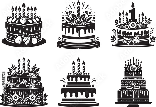 birthday cake vector,  birthday cake vector illustration