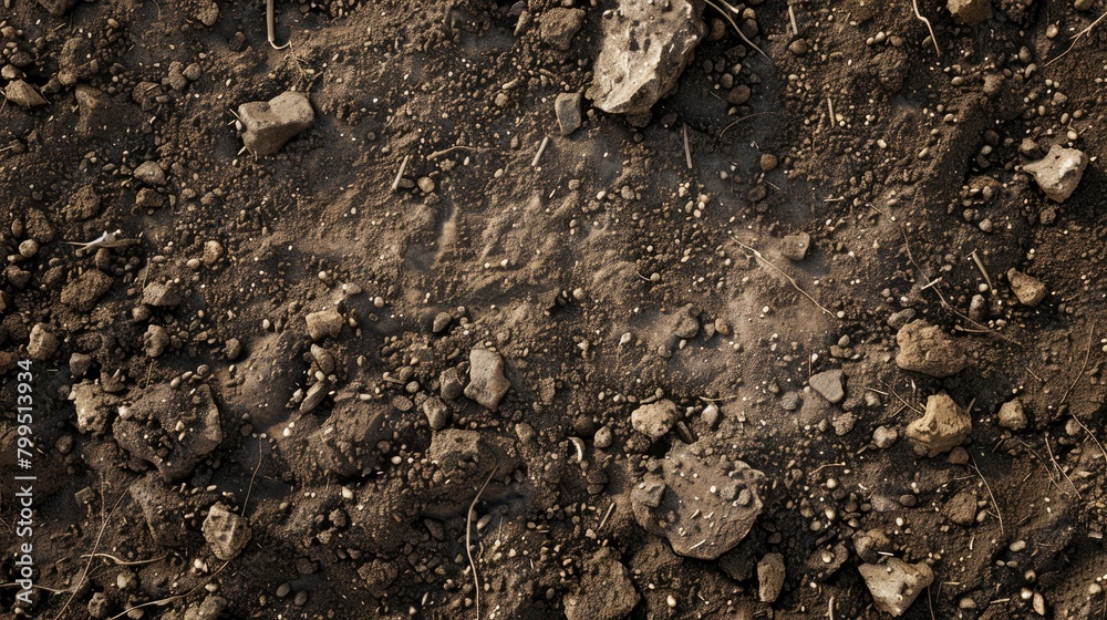 A textured soil in brown shades