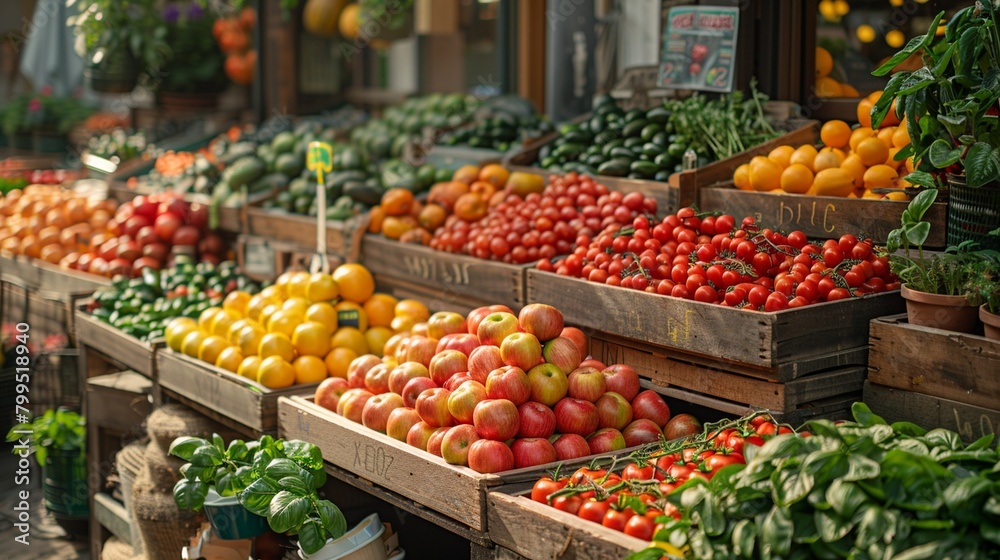 Fruits and vegtables selling shop, marketplace for plants,fruits and vegetables