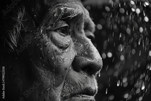 Tears mingle with raindrops as loved ones bid farewell to those who will never return home. © 2D_Jungle