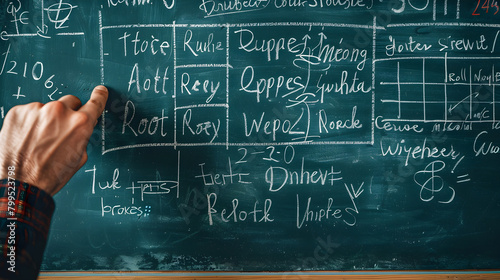 Step-by-Step Square Root Calculations Handwritten on a Chalkboard: From Basic to Complex Numbers