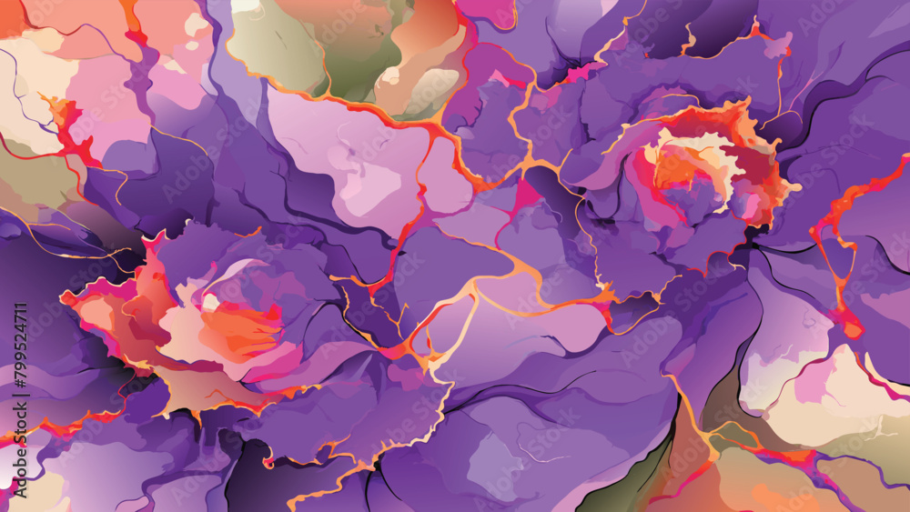 abstract watercolor background, purple theme, vector