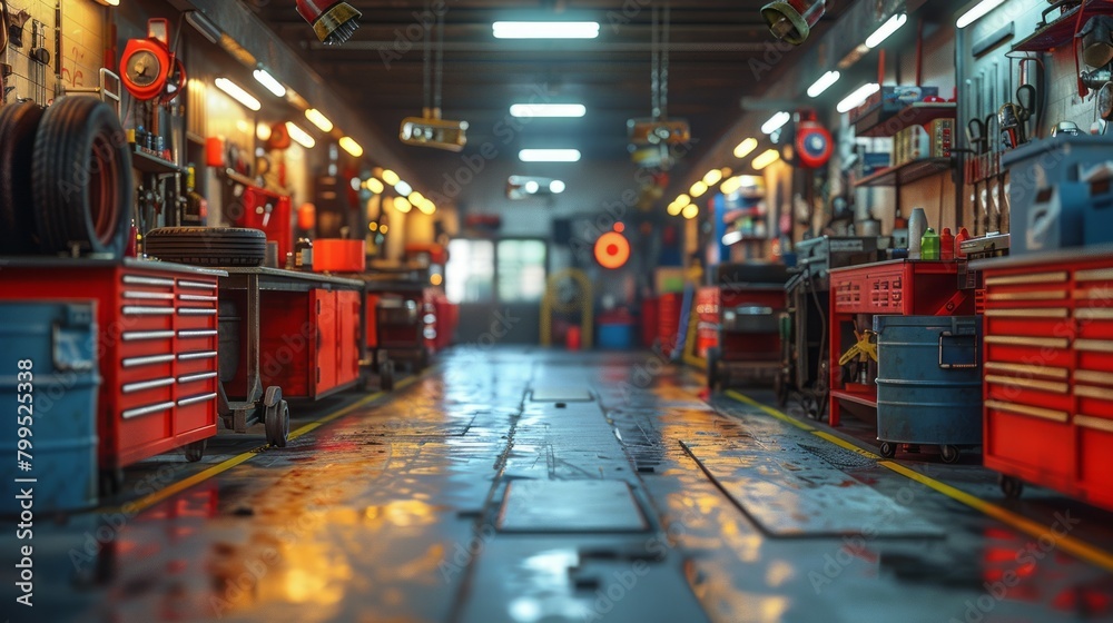 Auto Repair Shop Interior Blurred Backgrounds for Creative Projects Auto Repair Shop Interior Blurred Backgrounds for Creative Projects