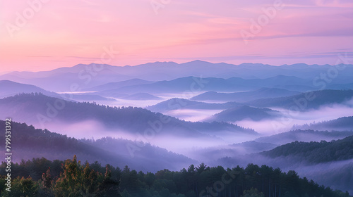 Dawn Breaks over the Great Smoky Mountains: A Perfect Place to Embrace Nature's Finchless Charm and Tranquility