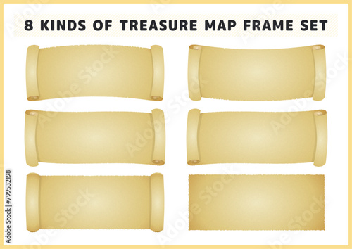 8種類の宝の地図のフレームセット