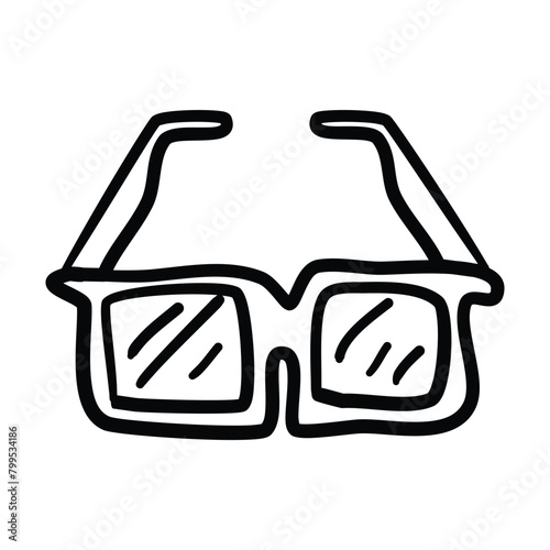 Glasses Icon Doodle Illustration