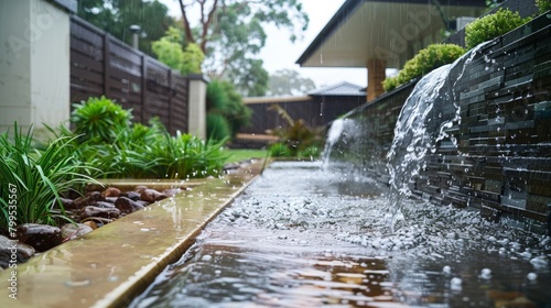 Advanced Rainwater Harvesting System in Suburban Area - Environmental Conservation Concept