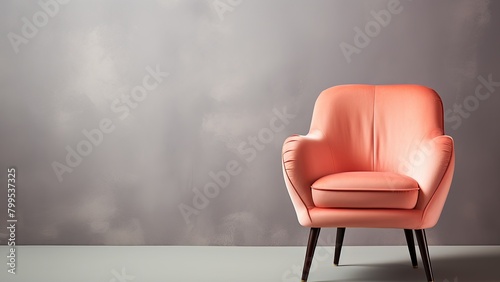 colour peach chair background © Dament